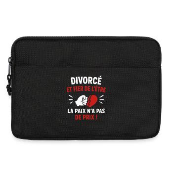Divorcé et Fier d'Être - Sacoche pour ordinateur portable 13 pouces - noir - Devant