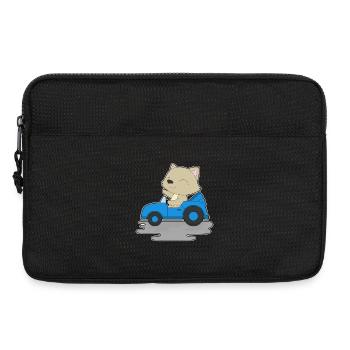 Cat Car - Laptop bag 13" - black - Front