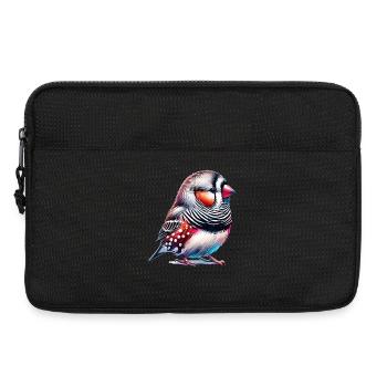 Zebrafink Motiv - Laptoptasche 13" - Schwarz - Vorne