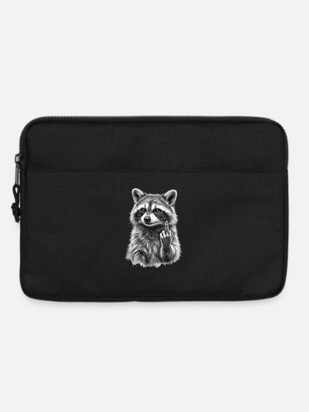 Grumpy Raccoon - Laptoptasche 13" - Schwarz