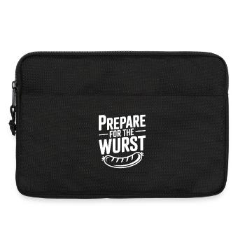 Bereite dich auf die Wurst vor - Laptoptasche 13" - Schwarz - Vorne