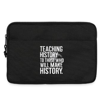 Teaching history, shaping the future - Laptop bag 13" - black - Front