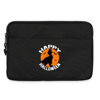Frohes Halloween Dino Silhouette - Laptoptasche 13" - Schwarz - Vorne