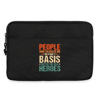 Tolerance Heroes: Daily Reality Quote - Laptop bag 13" - black - Front