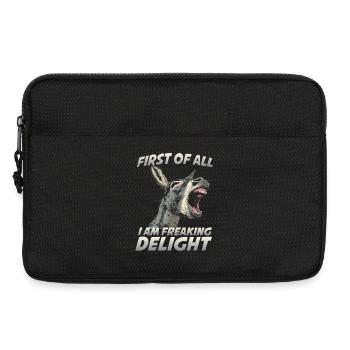 Donkey Holder Long-Eared Donkey Farm Animal Lover Outfit - Laptop bag 13" - black - Front