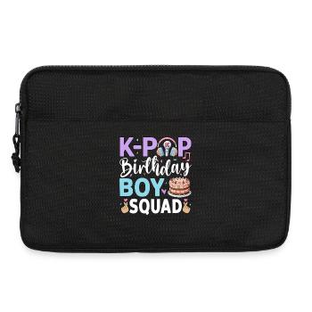 Équipe des garçons d’anniversaire K-Pop - Sacoche pour ordinateur portable 13 pouces - noir - Devant