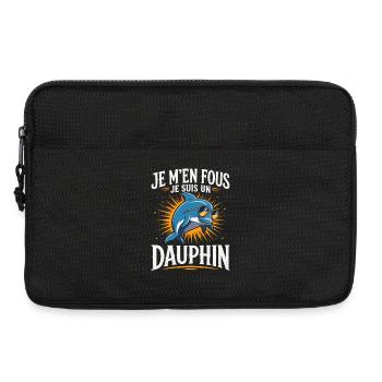 Dauphin Cadeau humour personnalisé - Sacoche pour ordinateur portable 13 pouces - noir - Devant
