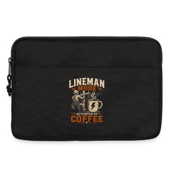 Funny Lineman Coffee Electricity Work - Laptop bag 13" - black - Front