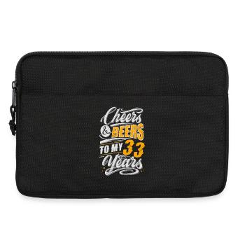 33. Geburtstag - Laptoptasche 13" - Schwarz - Vorne