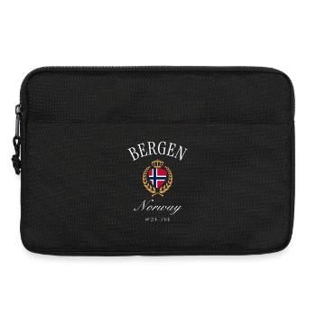 Couronne des armoiries de Bergen, Norvège, – Souvenir de voyage - Sacoche pour ordinateur portable 13 pouces - noir - Devant