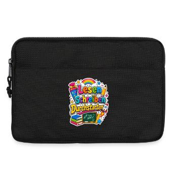 Schulkind 2026 Einschulung 2026 Schulanfang - Laptoptasche 13" - Schwarz - Vorne