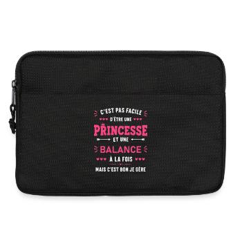 Princesse Balance: Gère Tout avec Flair - Sacoche pour ordinateur portable 13 pouces - noir - Devant