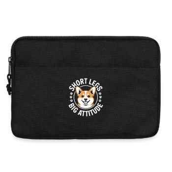 Corgi Short Legs Big Attitude Funny - Laptop bag 13" - black - Front