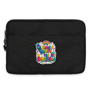 Schulkind 2026 Einschulung 2026 Schulanfang - Laptoptasche 13" - Schwarz - Vorne