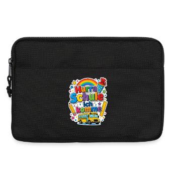 Schulkind 2026 Einschulung 2026 Schulanfang - Laptoptasche 13" - Schwarz - Vorne