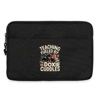 Dackel Lehrkraft - Laptoptasche 13" - Schwarz - Vorne
