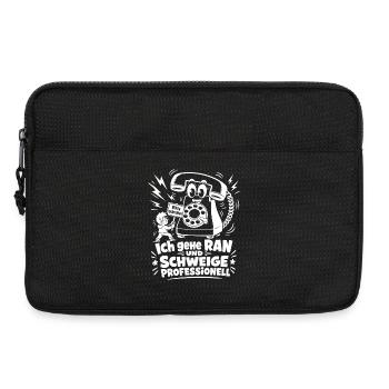 Ich gehe ran und schweige professionell - Laptoptasche 13" - Schwarz - Vorne