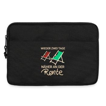 Wieder Tag näher an der Rente - Laptoptasche 13" - Schwarz - Vorne