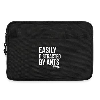 Facilement distraite par les fourmis - Sacoche pour ordinateur portable 13 pouces - noir - Devant