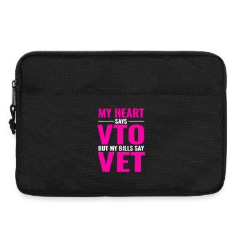 Heart Says VTO, Bills Say Vet - Laptop bag 13" - black - Front
