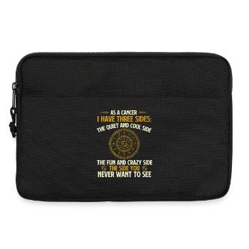 Krebs Drei-Seiten-Sternkreis-Horoskop - Laptoptasche 13" - Schwarz - Vorne