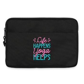 La vie de yoga se fait Le yoga aide Yoga drôle de yoga - Sacoche pour ordinateur portable 13 pouces - noir - Devant