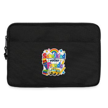 Schulkind 2026 Einschulung 2026 Schulanfang - Laptoptasche 13" - Schwarz - Vorne