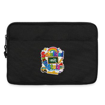 Schulkind 2026 Einschulung 2026 Schulanfang - Laptoptasche 13" - Schwarz - Vorne
