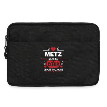 Metz dans le cœur pour toujours - Sacoche pour ordinateur portable 13 pouces - noir - Devant