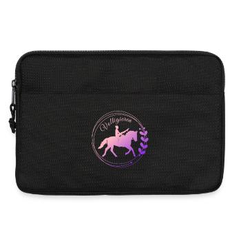Voltigieren Mühle: Volti Pferdesport Pflichtübung - Laptoptasche 13" - Schwarz - Vorne