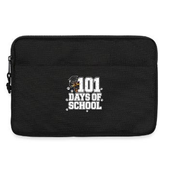 Dackel 101 Tage Schule Pfotenabdruck Doxie süß - Laptoptasche 13" - Schwarz - Vorne