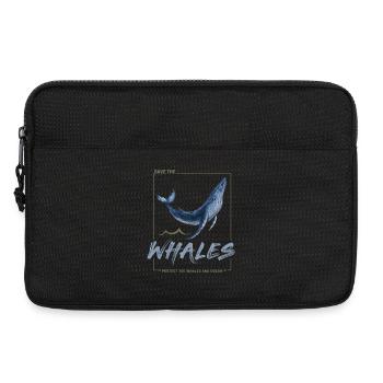 Wal Schützt die Wale und das Meer Design - Laptoptasche 13" - Schwarz - Vorne