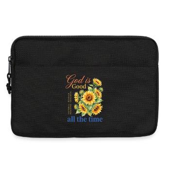 God Is Good All The Time Christian Sunflower - Laptop bag 13" - black - Front