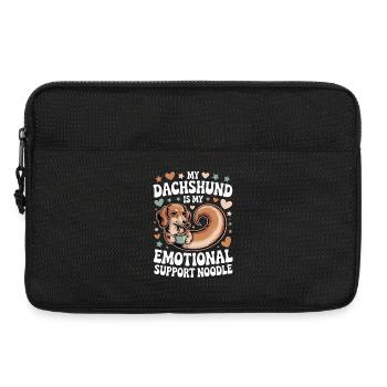 Emotional Support Dackel - Laptoptasche 13" - Schwarz - Vorne