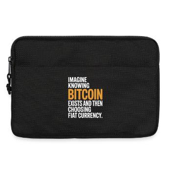 Bitcoin Imaginez savoir que Bitcoin existe crypto BTC - Sacoche pour ordinateur portable 13 pouces - noir - Devant