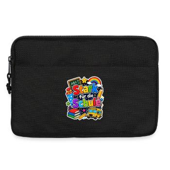 Schulkind 2026 Einschulung 2026 Schulanfang - Laptoptasche 13" - Schwarz - Vorne