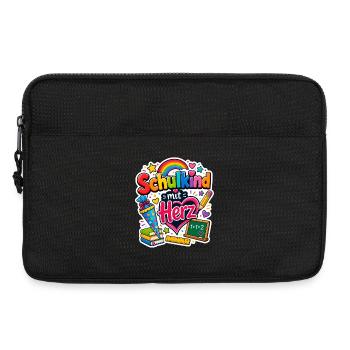 Schulkind 2026 Einschulung 2026 Schulanfang - Laptoptasche 13" - Schwarz - Vorne