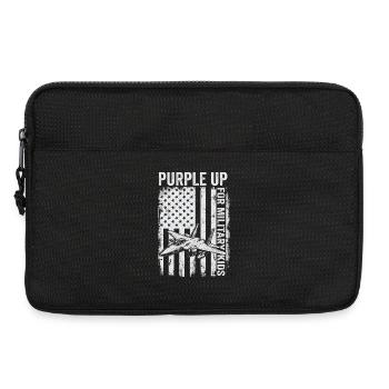 Enfants militaires violets Chasseurs Militaires Enfants - Sacoche pour ordinateur portable 13 pouces - noir - Devant