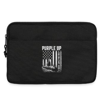 Lila für Militärkinder (Unterkategorie Militärkind - Laptoptasche 13" - Schwarz - Vorne