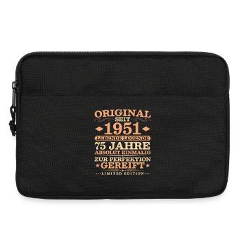 1951 Jahrgang 75 Jahre Absolut Einmalig - Laptoptasche 13" - Schwarz - Vorne