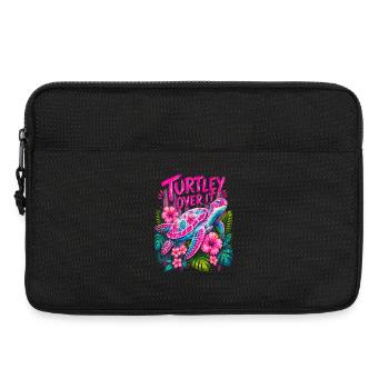 Tortue Sur Ça Mignonne Fleur de Tortue - Sacoche pour ordinateur portable 13 pouces - noir - Devant