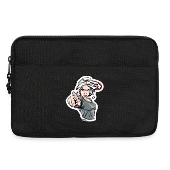 Comic Fierce Femme zeigt - Laptoptasche 13" - Schwarz - Vorne