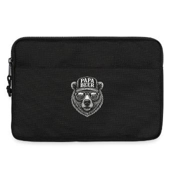 Papa Beer Vater Bär Bier Humor Geschenkidee - Laptoptasche 13" - Schwarz - Vorne