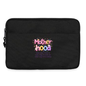 Groovy Retro Mutterschaft – Das Leben von Mom Rock - Laptoptasche 13" - Schwarz - Vorne