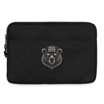 Papa Beer Vater Bär Bier Humor Geschenkidee - Laptoptasche 13" - Schwarz - Vorne