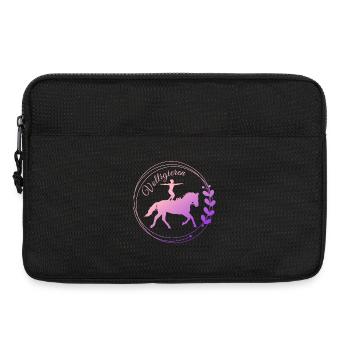 Voltigieren Stand: Volti Pferdesport Pflichtübung - Laptoptasche 13" - Schwarz - Vorne