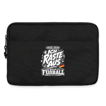 Ich raste beim Fußball aus - Laptoptasche 13" - Schwarz - Vorne