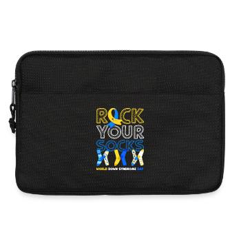Rock Your Socks Welttag - Laptoptasche 13" - Schwarz - Vorne