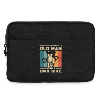 Ne sous-estime jamais un vieil homme avec un BMX - Sacoche pour ordinateur portable 13 pouces - noir - Devant