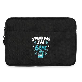 J’peux pas j’ai 6ème - Sacoche pour ordinateur portable 13 pouces - noir - Devant